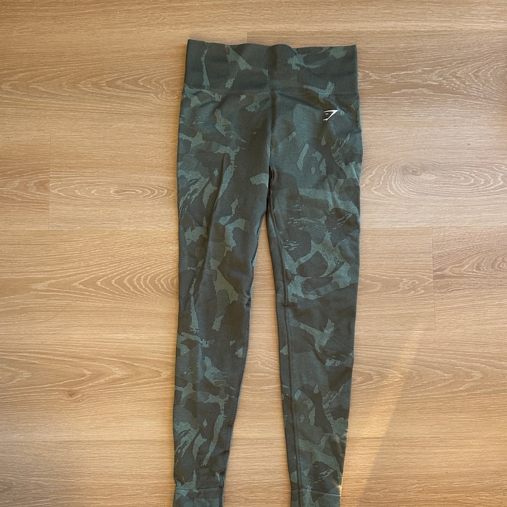 Gymshark Green Camouflage Leggings
